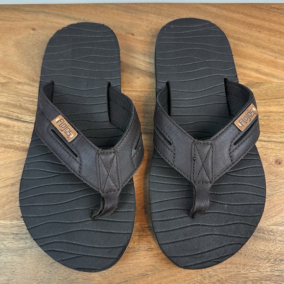 Mens Flojos WaveRunner Chocolate Brown Casual Thong Sandals Flip Flops Size 7 D‎ - Picture 6 of 8